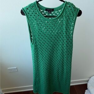Sanctuary Emerald Green Crochet Knit Tank Dress